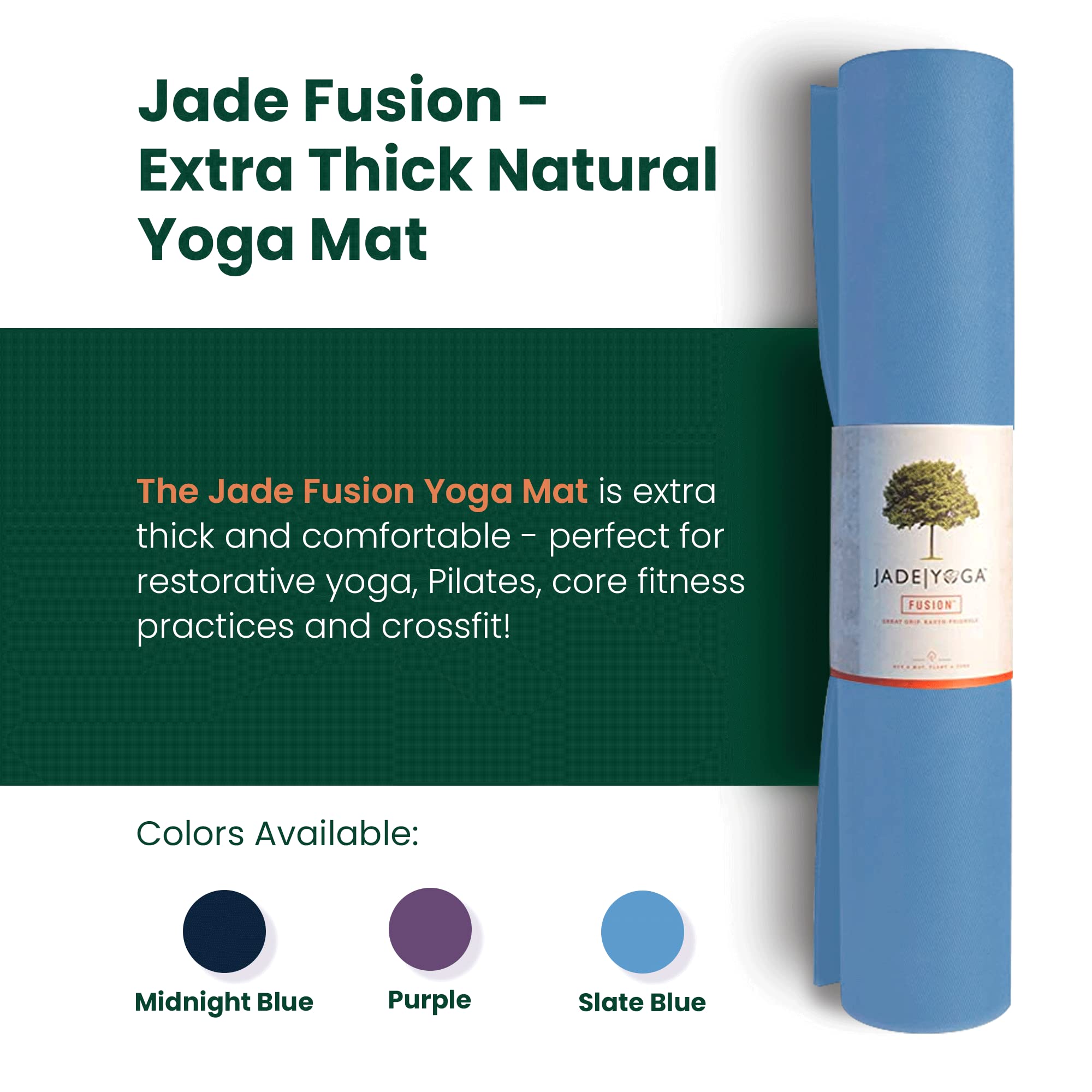 Amazon | Jade Fusion ヨガマット 豪華で快適で丈夫なワークアウト